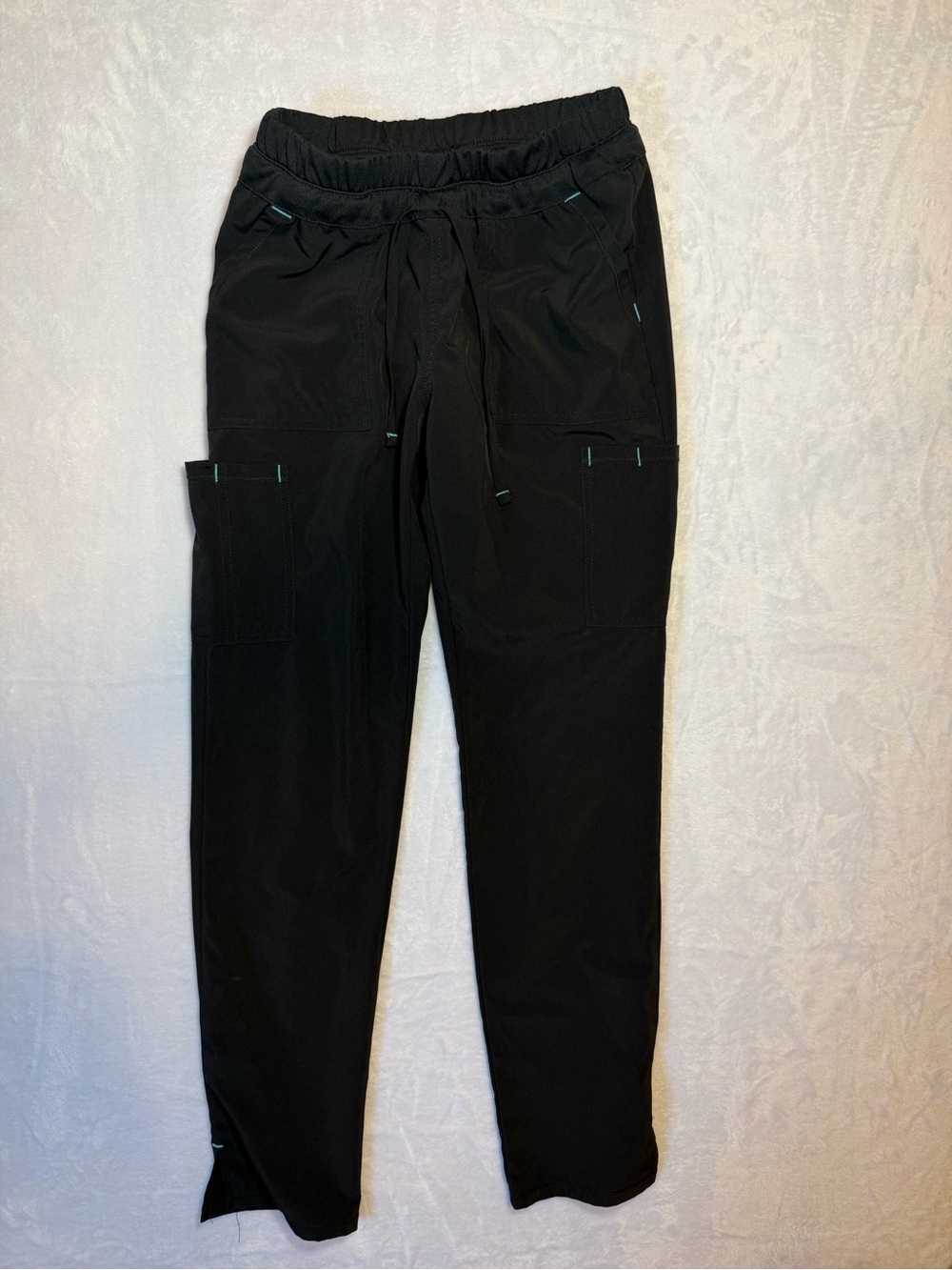 Scrubstar Black Cargo Scrub Pants with Drawstring Waist